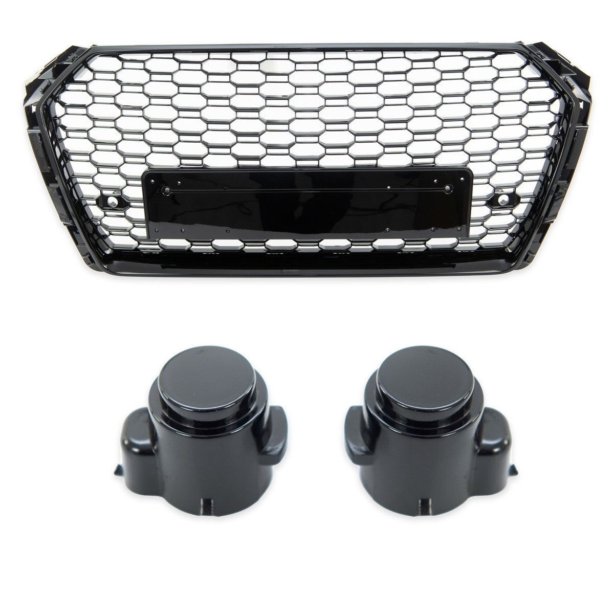 Frontgrill Hochglanz Schwarz passend für Audi A4 B9 8W 2015-2019