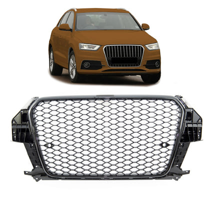 Kühlergrill Hochglanz Schwarz passend für Audi Q3 (8U) 2011-2014