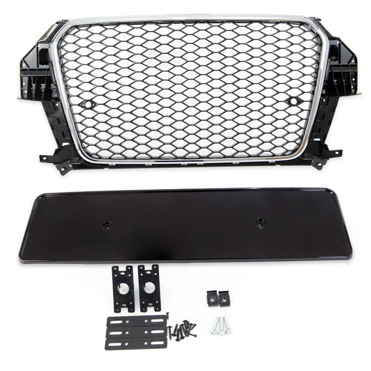 Kühlergrill Chrom Hochglanz Schwarz passend für Audi Q3 8U 2011-2014
