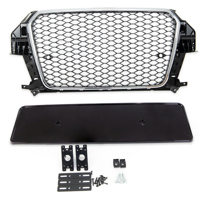 Kühlergrill Chrom Hochglanz Schwarz passend für Audi Q3 8U 2011-2014