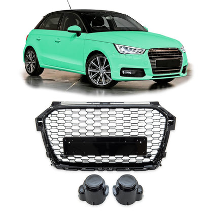 Kühlergrill Hochglanz Schwarz passend für Audi A1 8X Sportback 2015-2018