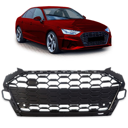 Kühlergrill Matt Schwarz passend für Audi A4 B9 (8W) Facelift 2019-2023