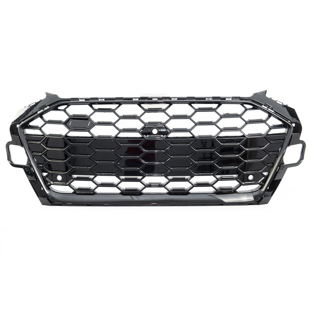 Sport Grill Silber-Schwarz mit Kamera AUDI A4 B9 Limousine Avant Facelift 2019-2023 RS Style