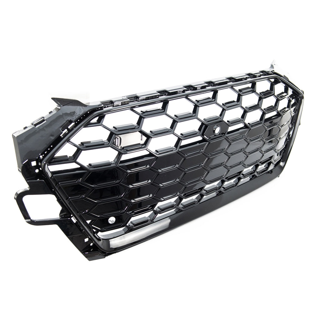 Sport Grill Silber-Schwarz mit Kamera AUDI A4 B9 Limousine Avant Facelift 2019-2023 RS Style