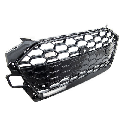 Sport Grill Silber-Schwarz mit Kamera AUDI A4 B9 Limousine Avant Facelift 2019-2023 RS Style