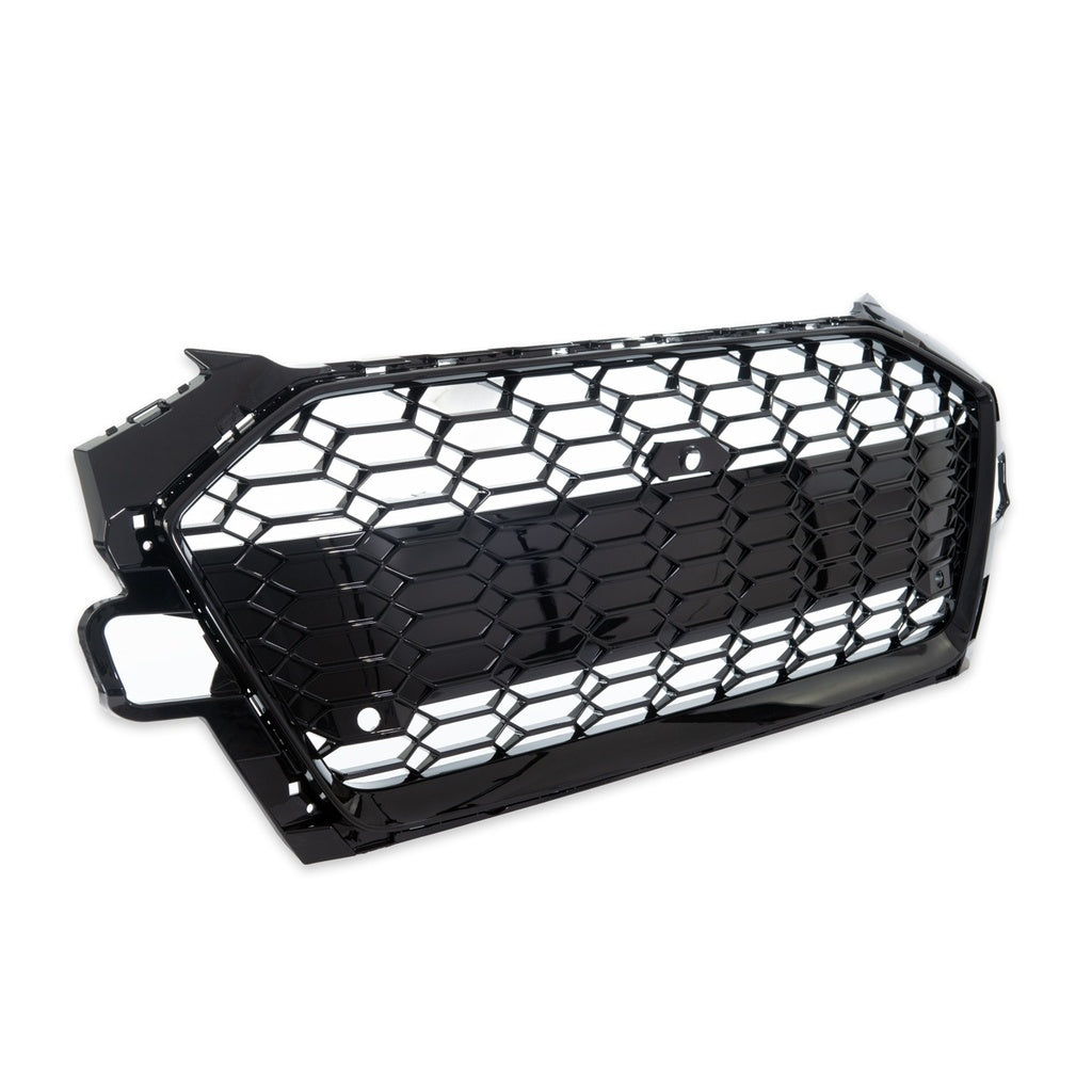 Sport Kühlergrill Glänzend Schwarz mit Kamera für AUDI A4 B9 (8W) Limousine Avant Facelift 2019-2023 RS Style