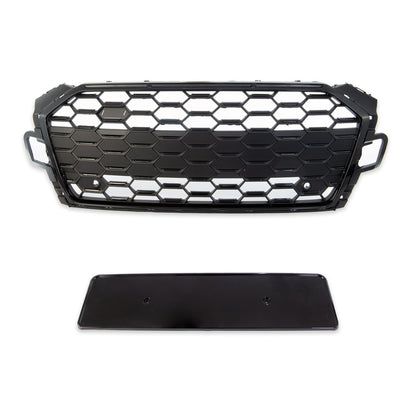 Sport Grill Mattschwarz für AUDI A5 F5 Coupé Sportback Cabrio Facelift 2019-2023 RS Style