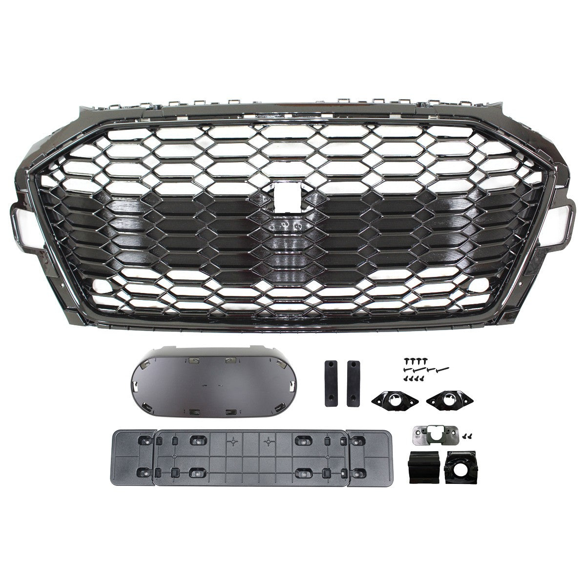 Kühlergrill Hochglanz Schwarz passend für Audi A4 B9 Facelift 2019-2023