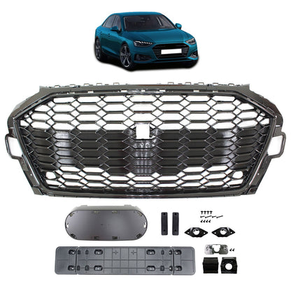 Kühlergrill Hochglanz Schwarz passend für Audi A4 B9 Facelift 2019-2023