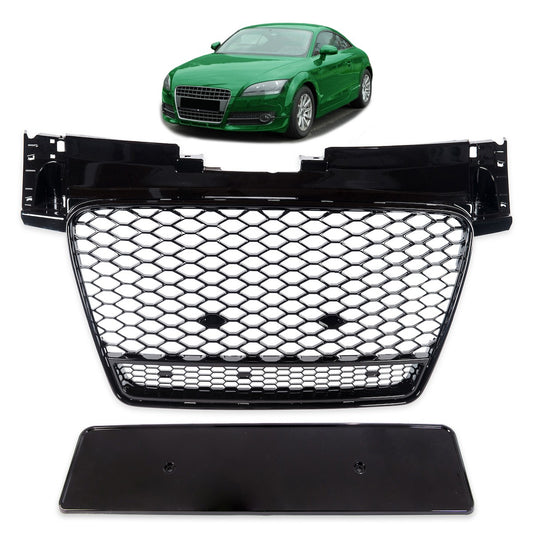 Frontgrill Hochglanz Schwarz passend für Audi TT 8J 2006-2014