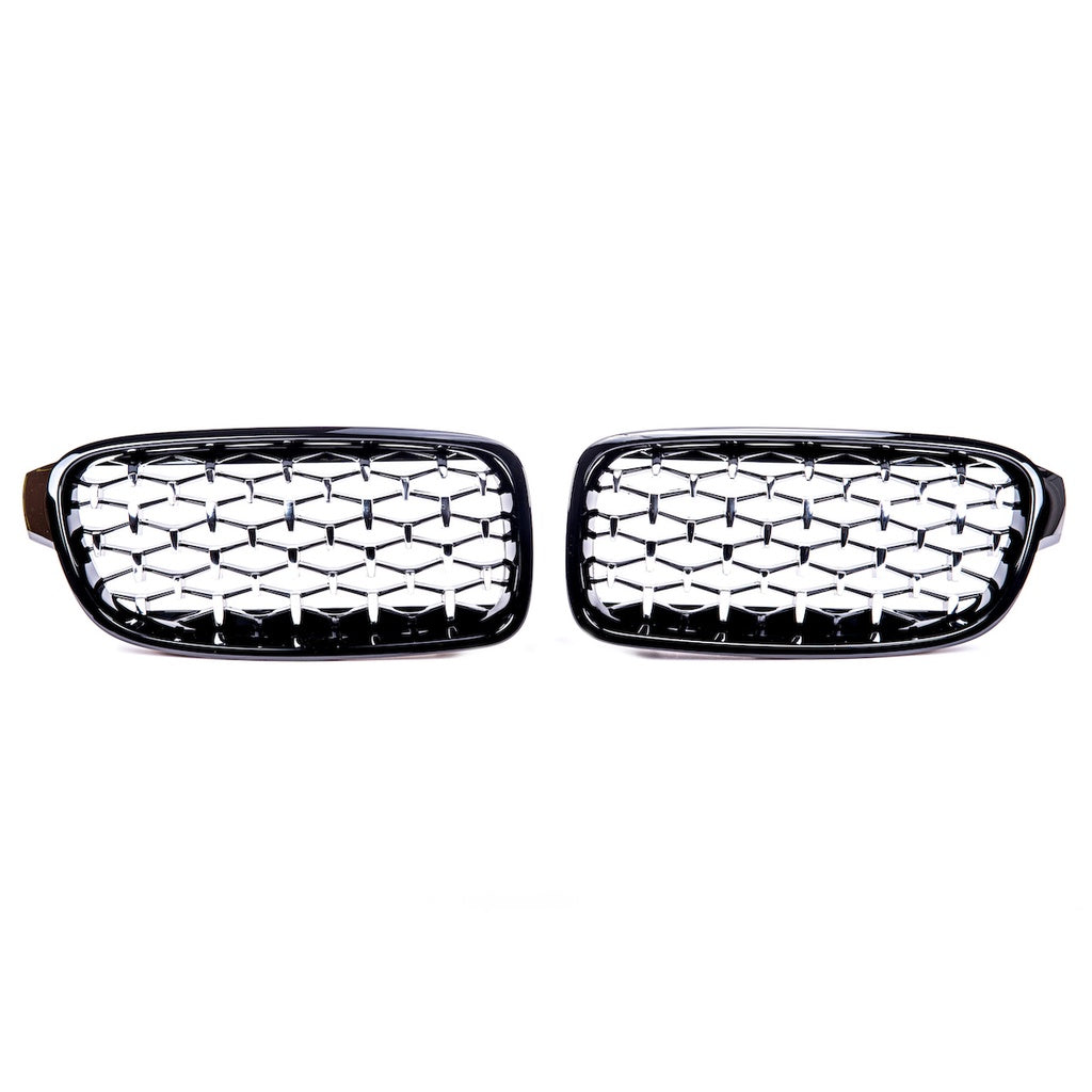 Sport Kühlergrill Glanzschwarz Chrom für BMW 3 F30 Limousine F31 Touring 2011-2019