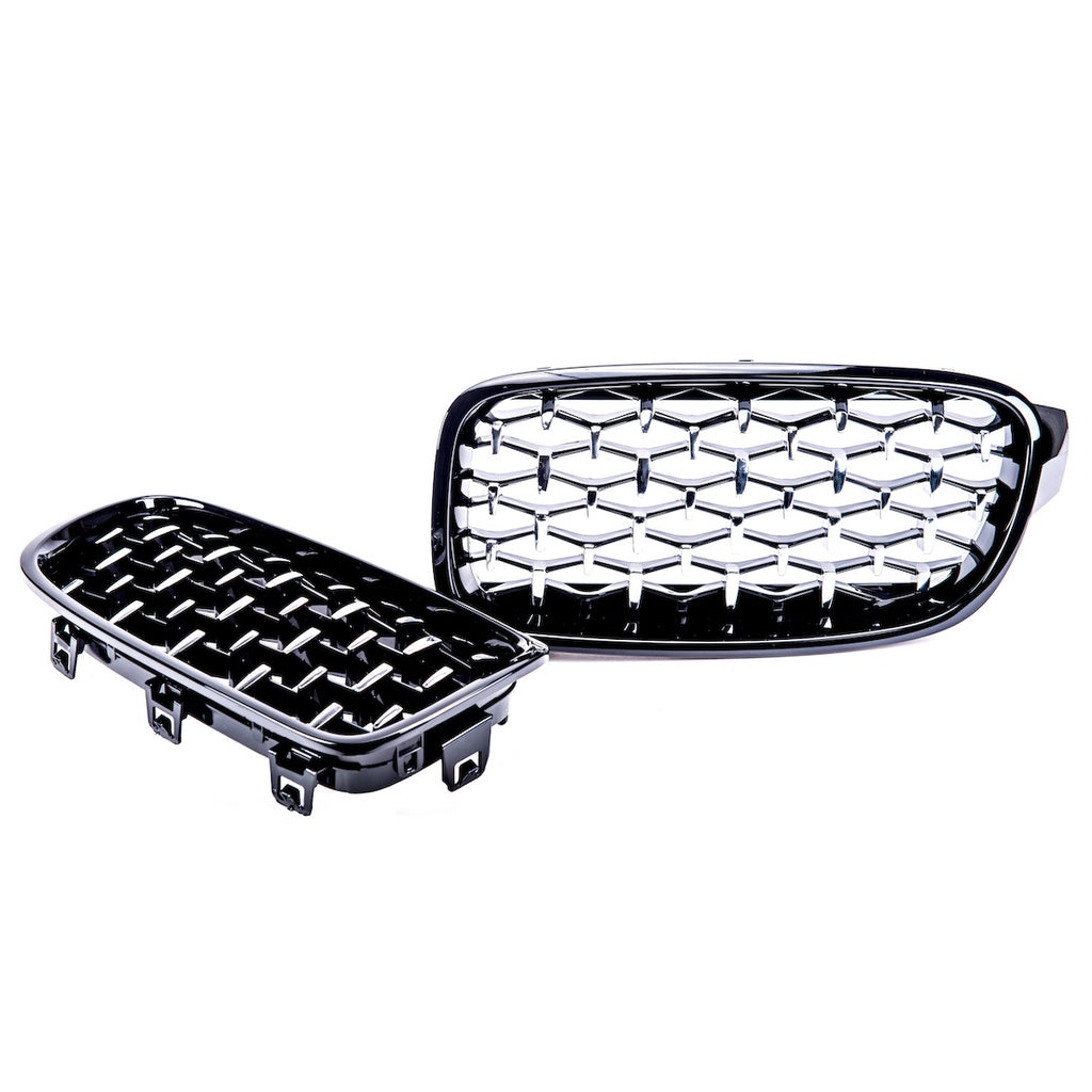 Sport Kühlergrill Glanzschwarz Chrom für BMW 3 F30 Limousine F31 Touring 2011-2019