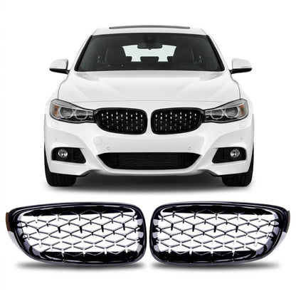 Hochglanz Schwarzer Kühlergrill passend für BMW 5er F10 F11 2010-2018