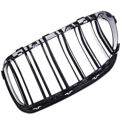 Hochglanz Schwarzer Kühlergrill Dual Line passend für BMW 5er F10 F11 2010-2017