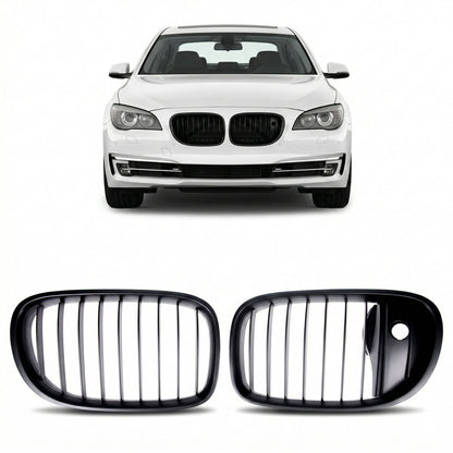 Matt Schwarzer Vordergrill mit Kameraloch passend für BMW 7er 2008-2015