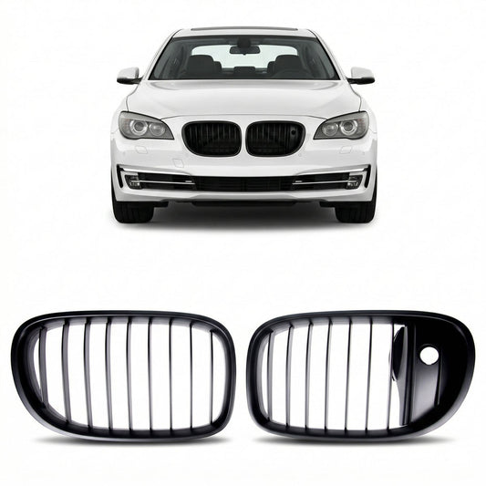 Matt Schwarzer Vordergrill mit Kameraloch passend für BMW 7er 2008-2015