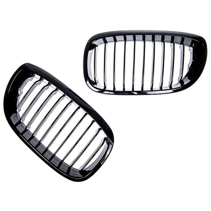 Kühlergrill Gloss Black für BMW 3 E46 Coupe Cabrio Facelift 2003-2007 Single Line