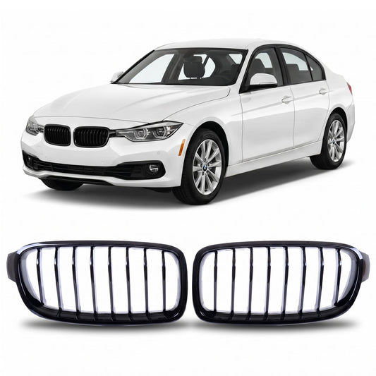 Kühlergrill Hochglanz Schwarz passend für BMW 3er F30 F31 2011-2019