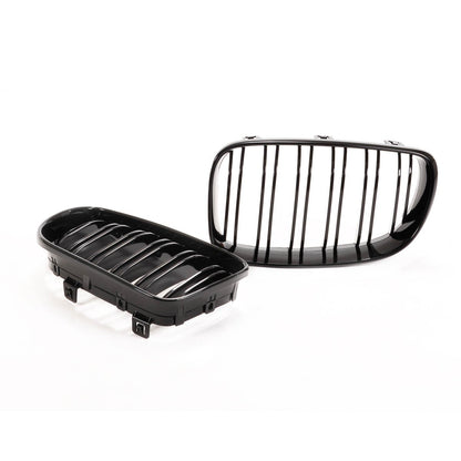 Sportgrill Hochglanz Schwarz Doppellinie passend für BMW 1er E81-E88 2007-2012