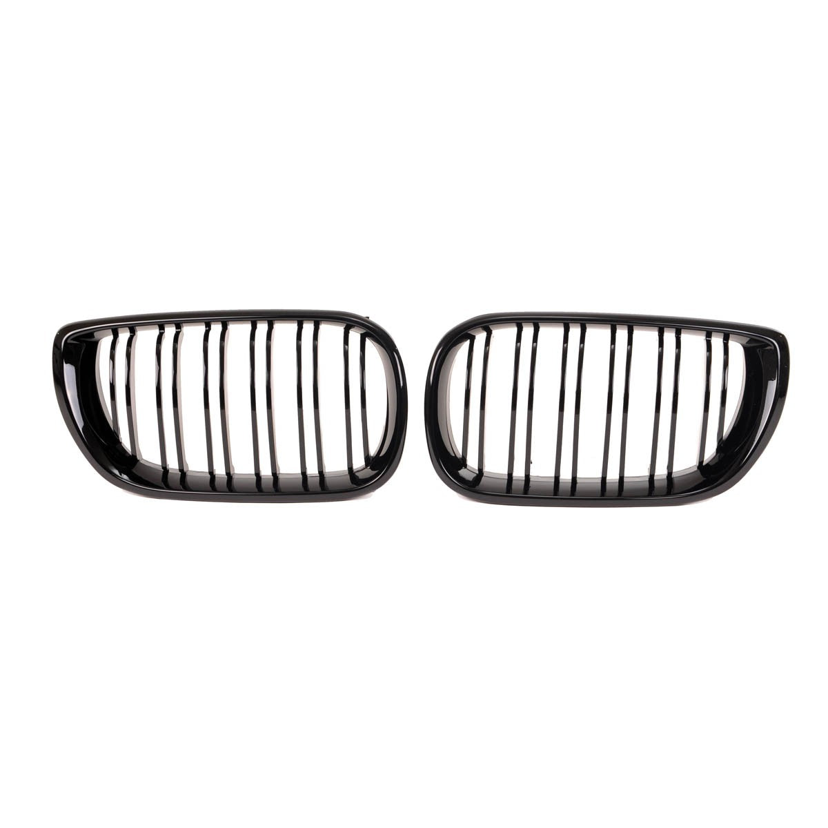 Kühlergrill Hochglanz Schwarz Doppel-Linie passend für BMW 3er E46 2001-2005
