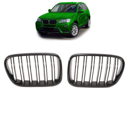 Sportgrill Hochglanz Schwarz Doppel-Linie passend für BMW X3 F25 2010-2014