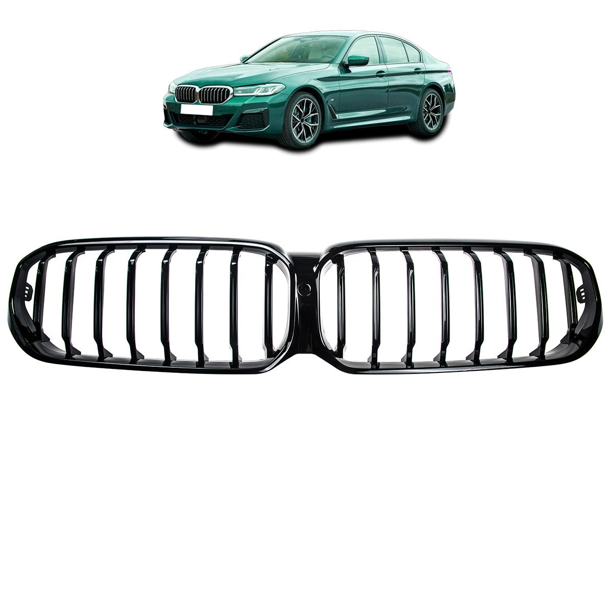 Kühlergrill Hochglanz Schwarz passend für BMW 5er G30 G31 2020-2023