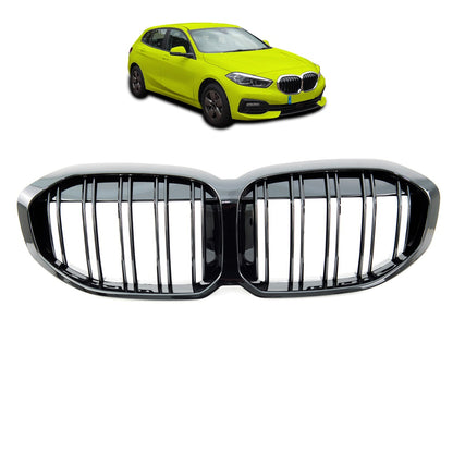 Hochglanz Schwarz Sportgrill Dual Line passend für BMW 1er F40 2019-Heute