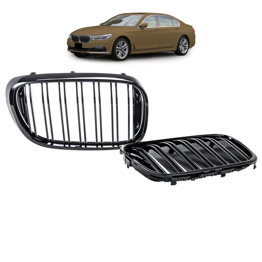 Dual Line Hochglanz Schwarz Grill passend für BMW 7er G11 G12 2015-2019