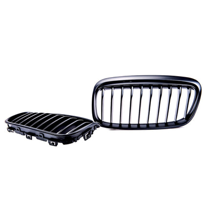 Matt Schwarz Einzel-Linie Sportgrill passend für BMW 2er F45 2014-2018
