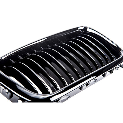 Hochglanz Schwarzer Einlinien Kühlergrill passend für BMW 7er E38 1994-2001