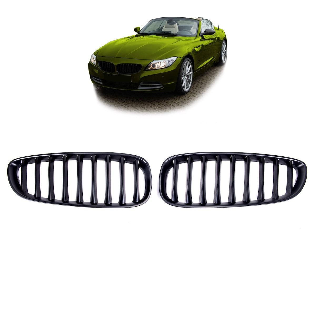 Matt Schwarz Einzellinie Kühlergrill passend für BMW Z4 (E89) 2009-2016