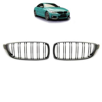 Dual Line Carbon-Optik Sportgrill passend für BMW 4er 2013-2021