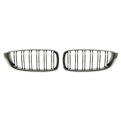 Dual Line Carbon-Optik Sportgrill passend für BMW 4er 2013-2021