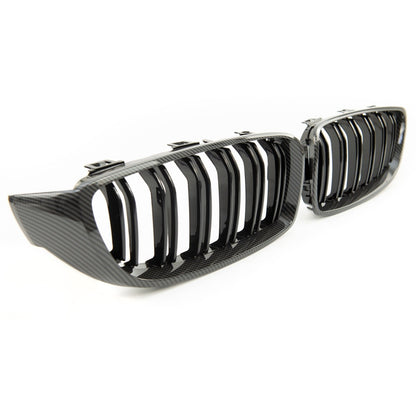 Dual Line Carbon-Optik Sportgrill passend für BMW 4er 2013-2021