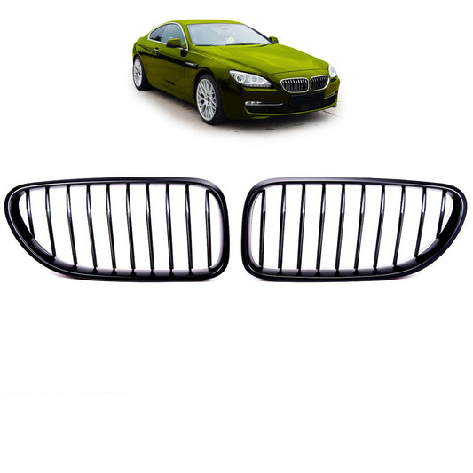 Matt Schwarz Einzelstreifen Kühlergrill passend für BMW 6er F06 F12 F13 11-18