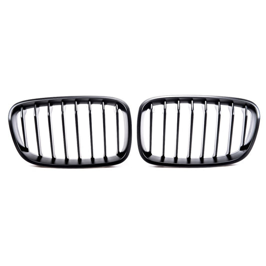 Sport Kühlergrill Single Line Mattschwarz für BMW 1 F20 F21 Hatchback 2011-2015