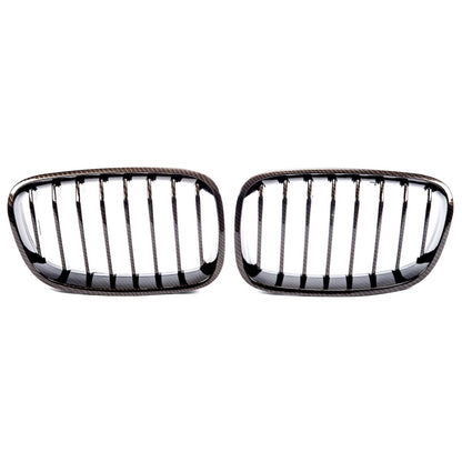 Kühlergrill Einzelstreifen Carbon-Optik passend für BMW 1er F20 F21 2011-2015