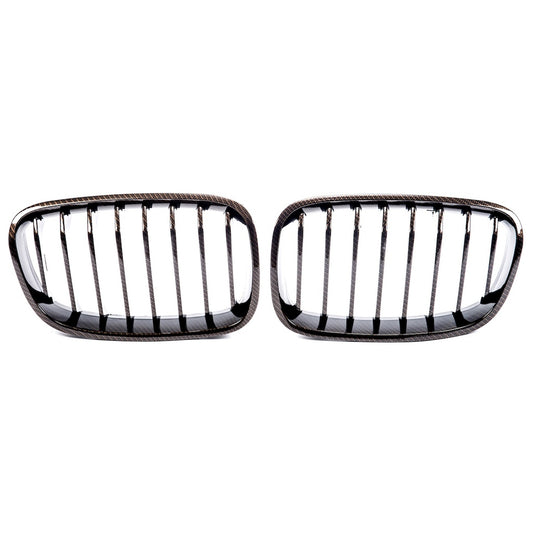 Sport Grill Single Line Carbon Look BMW 1er F20 F21 Hatchback Pre-Facelift 2011-2015