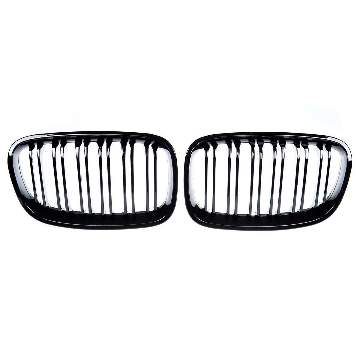 Kühlergrill Hochglanz Schwarz Doppelstreifen passend für BMW 1er F20 F21 2011-2015