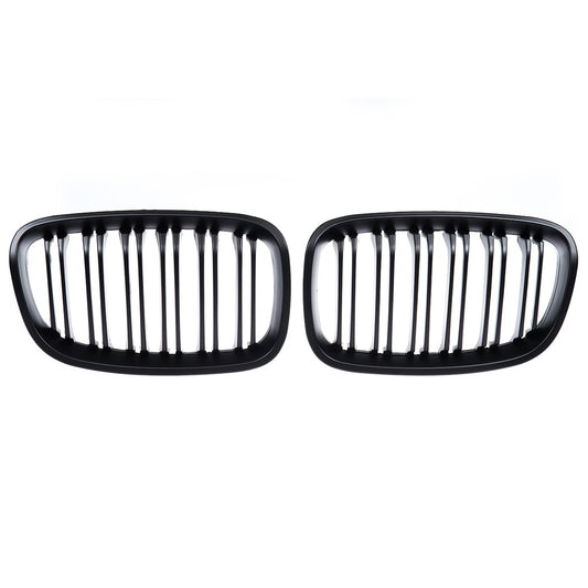 Sport Kühlergrill Dual Line Mattschwarz für BMW 1 F20 F21 Hatchback 2011-2015 