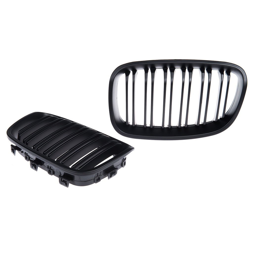 Sport Kühlergrill Dual Line Mattschwarz für BMW 1 F20 F21 Hatchback 2011-2015 