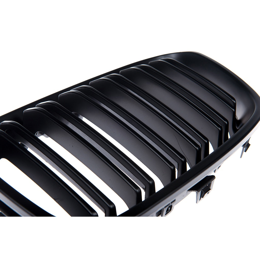 Sport Kühlergrill Dual Line Mattschwarz für BMW 1 F20 F21 Hatchback 2011-2015 