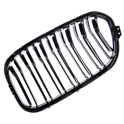 Frontgrill Hochglanz Schwarz Dual Line passend für BMW 1er F20 F21 2015-2019