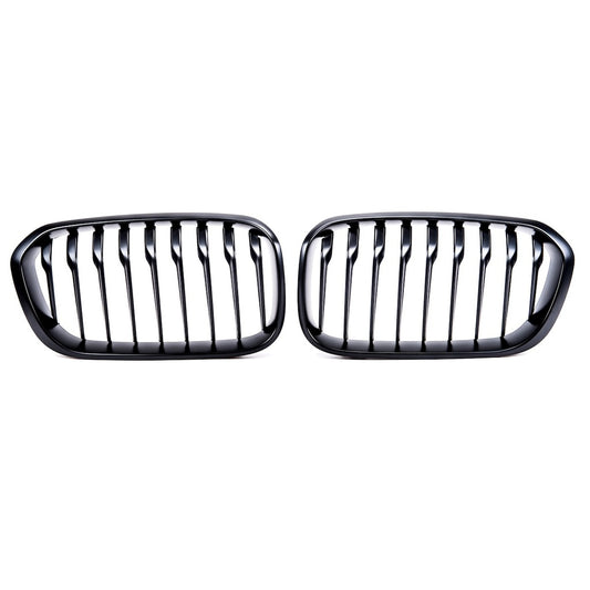 Sport Grill Single Line Mattschwarz für BMW 1 F20 F21 Hatchback Facelift 2015-2019 Modell BM201040