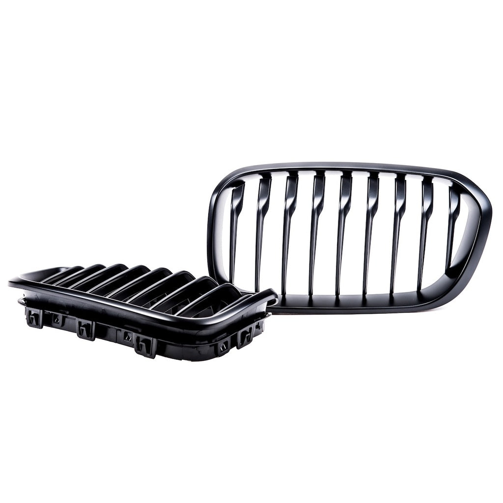 Sport Grill Single Line Mattschwarz für BMW 1 F20 F21 Hatchback Facelift 2015-2019 Modell BM201040