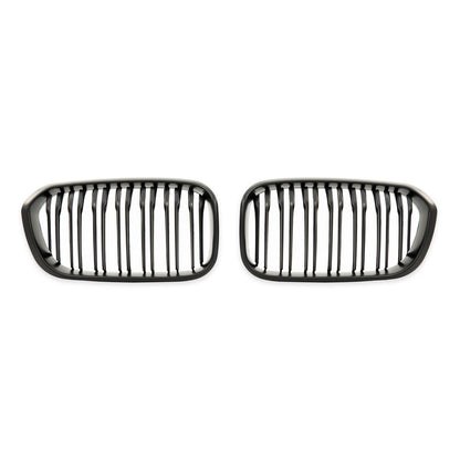 Frontgrill Dual Line Matt Schwarz passend für BMW 1er F20 F21 2015-2019