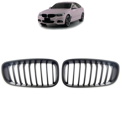 Matt Schwarz Single Line Frontgrill passend für BMW 3er GT (F34) 2013-2020