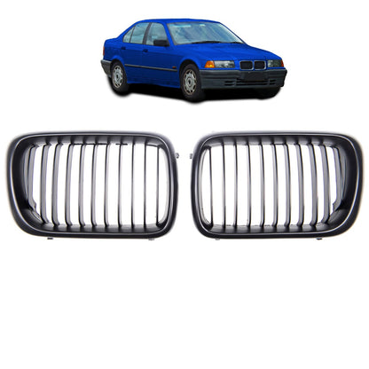 Sportgrill Einzelframe Matt Schwarz passend für BMW 3er E36 1996-1999