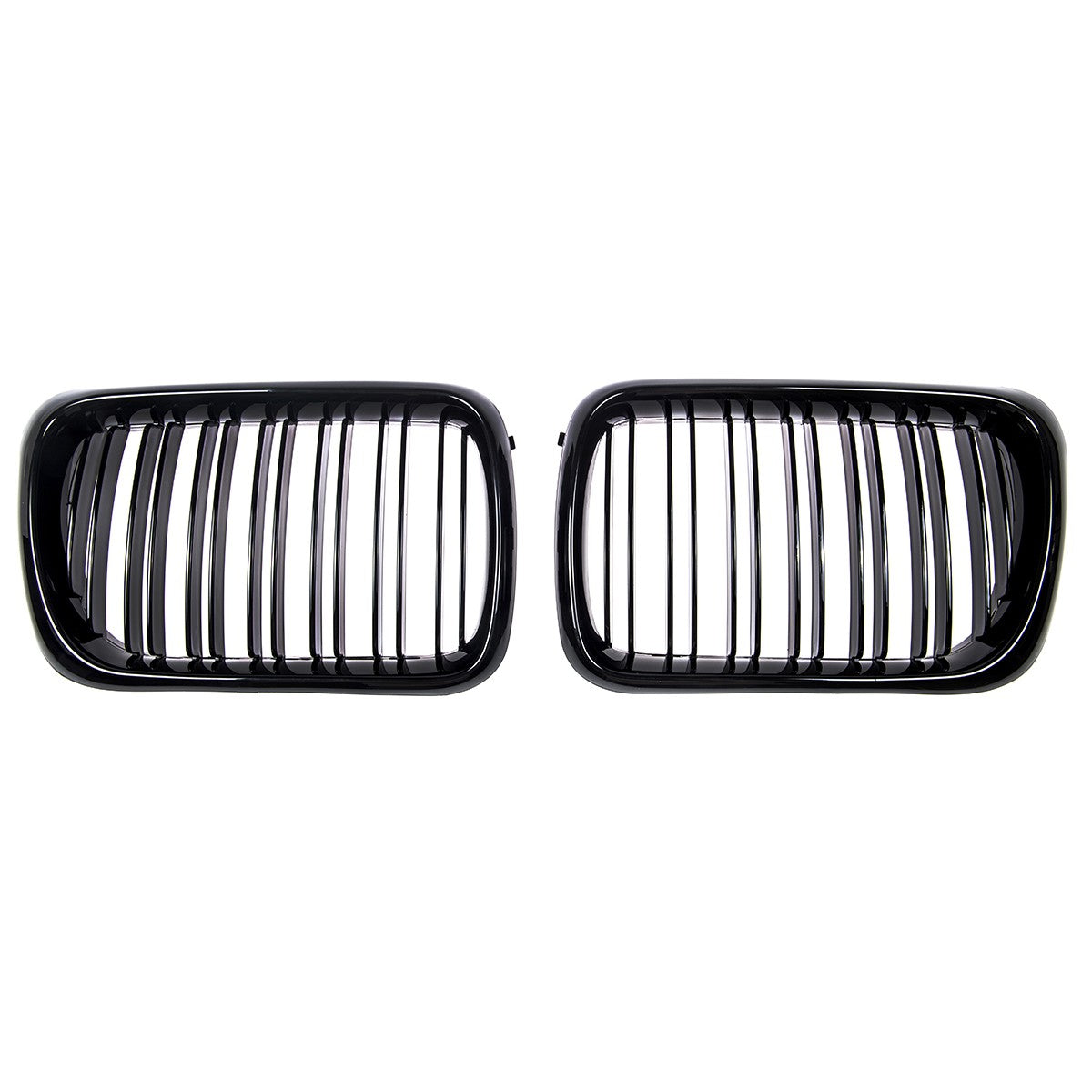 Sportgrill Hochglanz Schwarz Doppelrahmen passend für BMW 3er E36 1996-2000