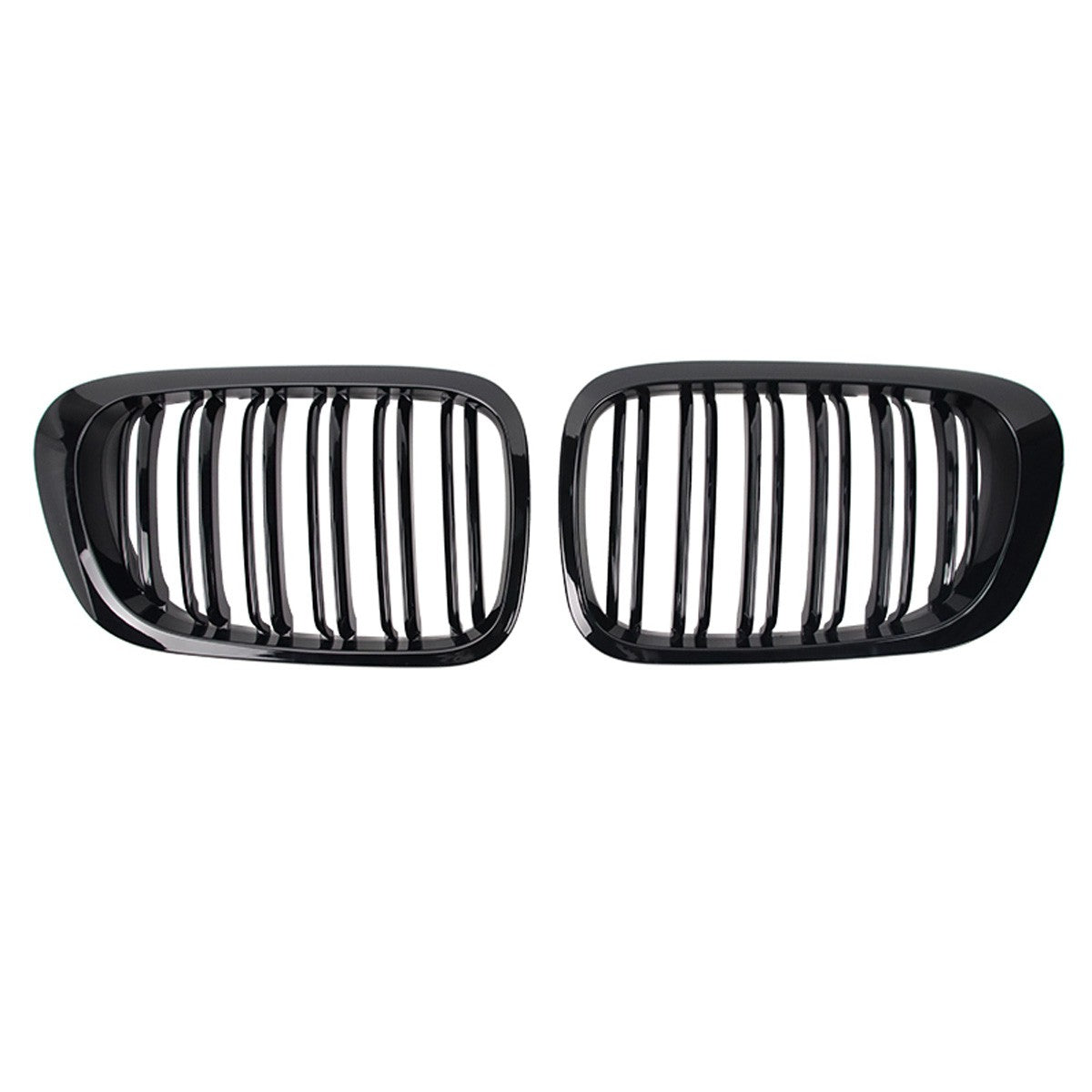 Kühlergrill Hochglanz Schwarz Doppel Linie passend für BMW 3er E46 1999-2003